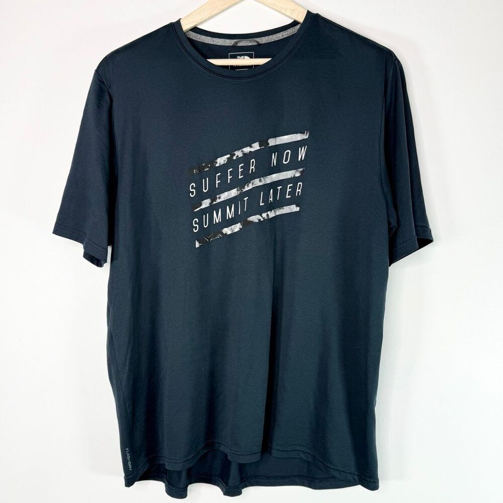 The North Face “Suffer Now, Summit Later” Athletic Fot Hiking T Shirt Navy Blue